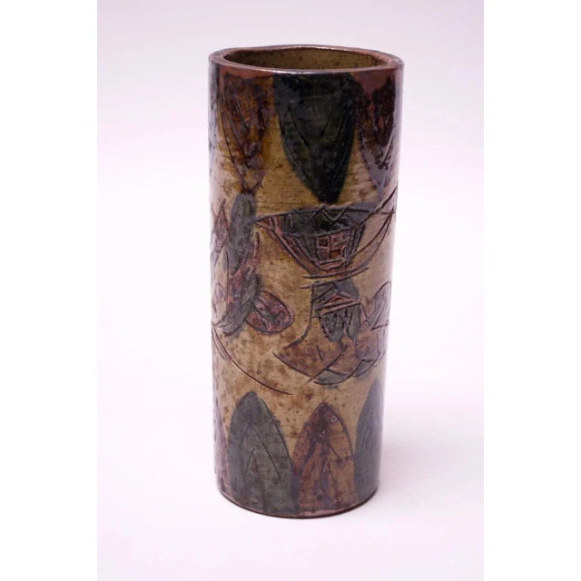 Vintage Japanese Otagiri Incised Vase by Omc For Sale - Image 13 of 13