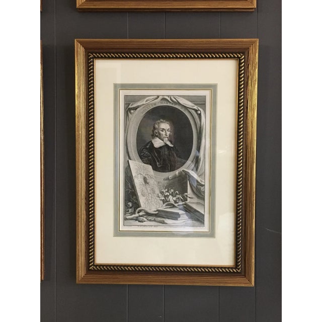 Late 20th Century Set of Four Framed George Vertue Portrait Engravings in Neoclassical Gilt Frames For Sale - Image 5 of 12