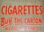 Vintage Cigarette Advertising Sign on Metal C.1950 For Sale - Image 5 of 6