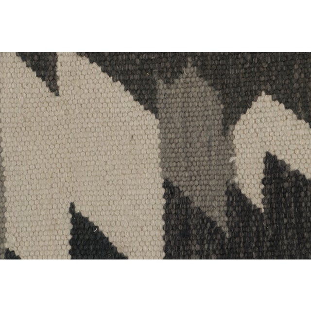 Rug & Kilim’s Scandinavian Style Rug, Charcoal Gray Tones in Geometric Patterns For Sale - Image 9 of 9