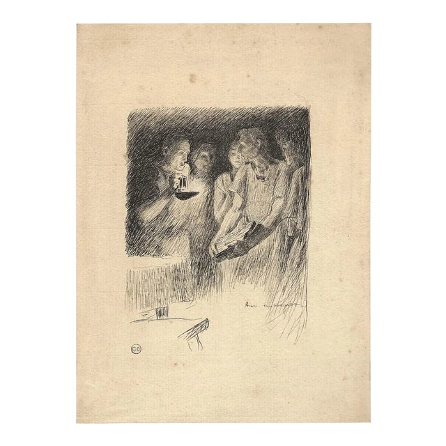 Auguste François-Marie Gorguet, Figures, Pen Drawing, Early 20th Century For Sale