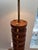 1950s Mid 20th Century Modern Wood and Brass Table Lamp For Sale - Image 5 of 6