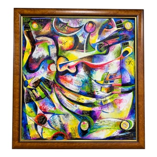 Large Framed Mixed Media Original Acrylic Tyka - My Dreams For Sale