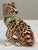 Porcelain leopard or jaguar figure salt shaker featuring bold color and 24k gold accents. Manufactured and marked with...