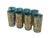 Set of eight midcentury modern tumbler glasses attributed to Georges Briard. Decorated in a bold gilt Scandinavian motif...