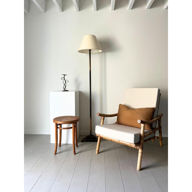 Brown Vintage Art Deco Metal Floor Lamp, 1980 For Sale - Image 8 of 9