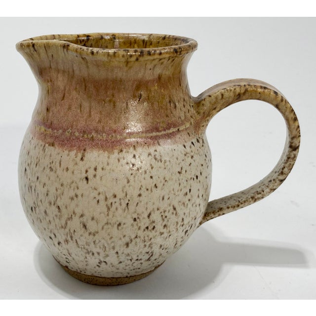 Mid 20th Century Vintage Studio Pottery Creamer and Sugar, a Pair For Sale - Image 5 of 12