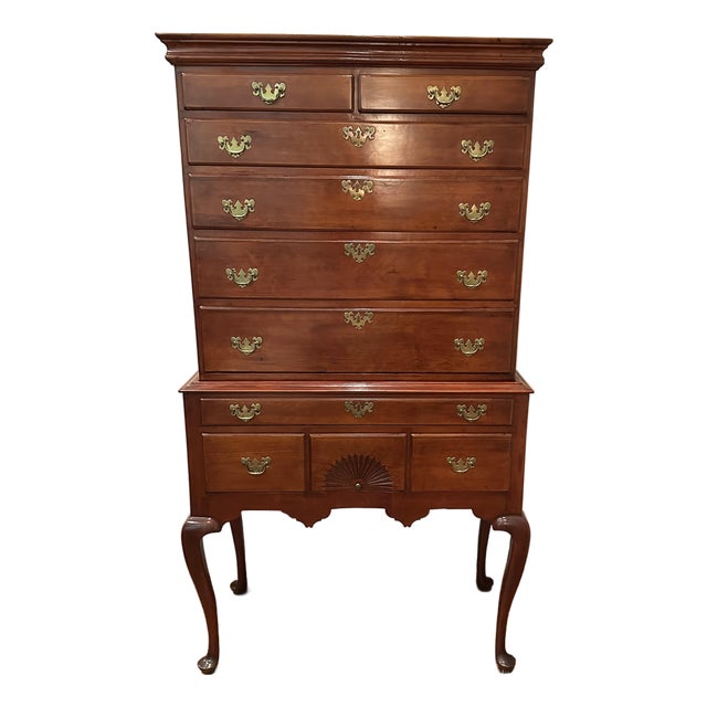 Antique Cherry Highboy C. 1760 For Sale