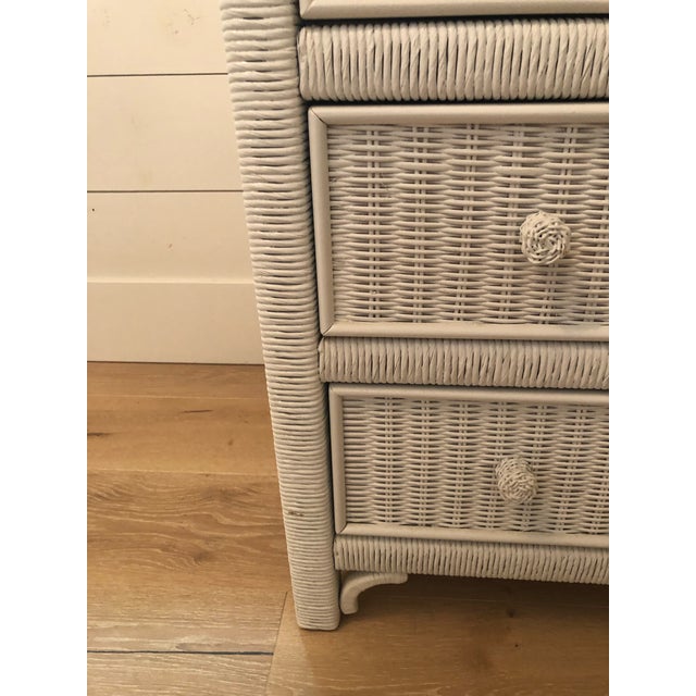 1990s Henry Link for Lexington White Wicker Dresser Chairish