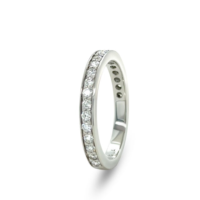 James Allen Platinum Pave Diamond Wedding Band 0.42ct 4.48g, Size 6.25 For Sale - Image 4 of 7
