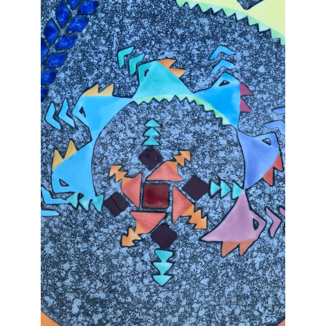 Pop Art 1980s Large Decorative Ceramic Bowl For Sale - Image 3 of 6