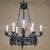 Antique Italian Hand-Forged Wrought Iron Chandelier For Sale - Image 4 of 15