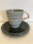 1980s Michael Lambert Rare 1984 Hand Signed Art Deco Inspired Cups and Saucer Set- 8 Pieces For Sale - Image 5 of 12