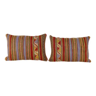 Striped Kilim Pillow Cover - A Pair For Sale