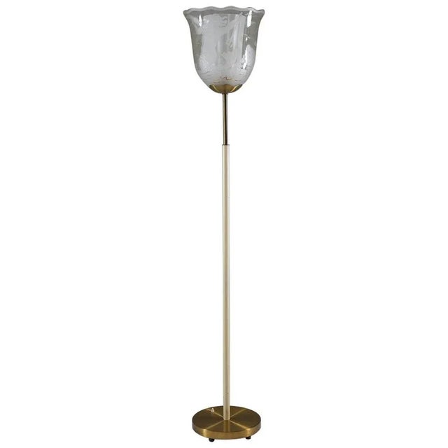 Swedish Modern Floor Lamp attributed to Bo Notini for Glössner, 1940s For Sale - Image 13 of 13