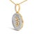 Haus of Brilliance 10K Yellow Gold 2-1/3 Cttw Diamond Bitcoin Letter B Pendant Necklace For Sale - Image 4 of 4