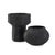 Black Faux Bois Tall Bowl in an Ebony Finished Polyresin For Sale - Image 8 of 11