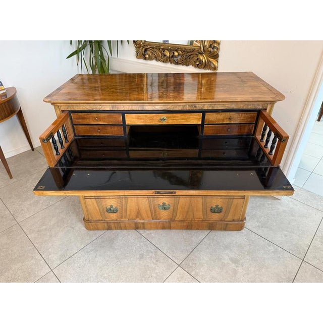Biedermeier Writing Desk in Veneer For Sale - Image 17 of 18