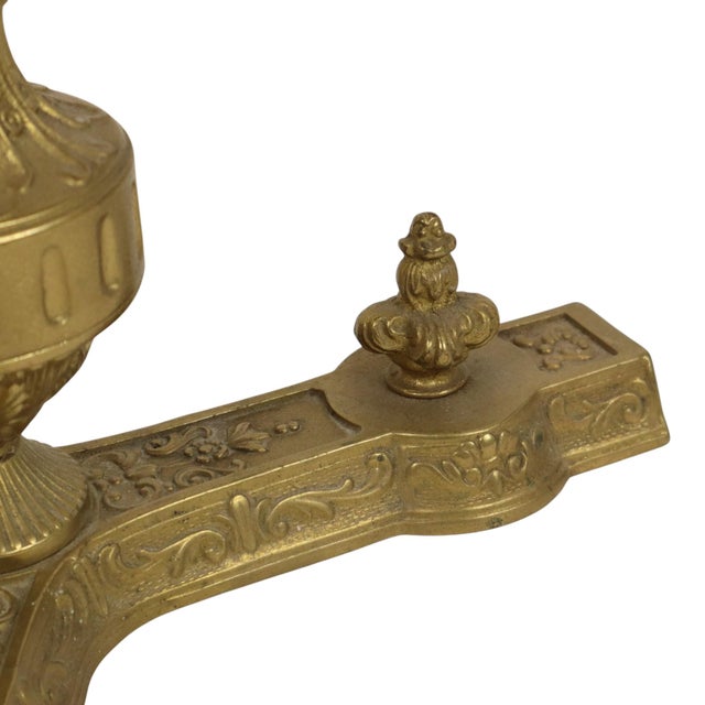 Vintage Brass Side Table with Round Onyx Marble Top, 1950s For Sale - Image 6 of 18