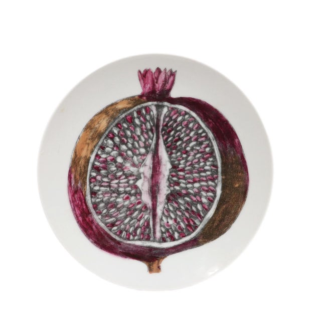 Textile Nature Dissected: Set of Six Fornasetti "Sezioni Di Frutta" Plates Circa 1960s For Sale - Image 7 of 13