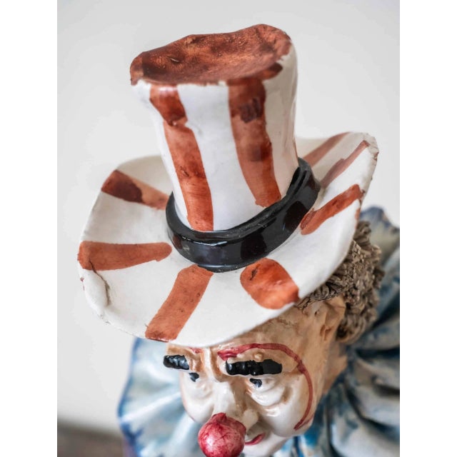 Mid-Century Italian Clown Statue For Sale - Image 4 of 10