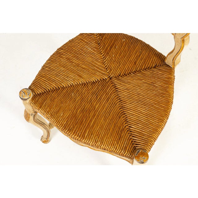 Khaki French Painted Chairs, 1940s, Set of 8 For Sale - Image 8 of 14