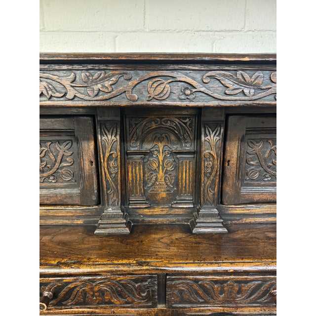 Coffee Late 19th Century Jacobean Style Carved Cupboard For Sale - Image 8 of 10