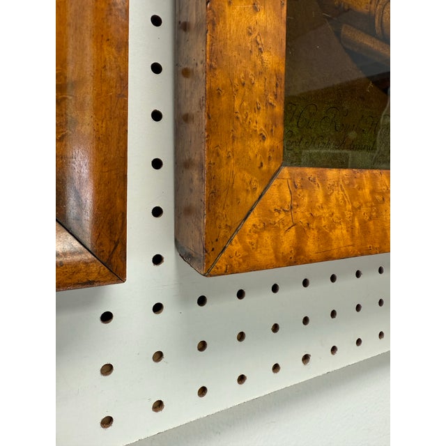 Early 20th C Antique Birds Eye Maple Frame With John Faber Print For Sale - Image 4 of 10