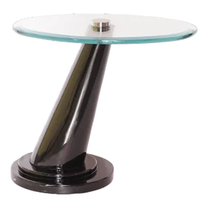 Contemporary Chrome and Glass Cantilever Side Table