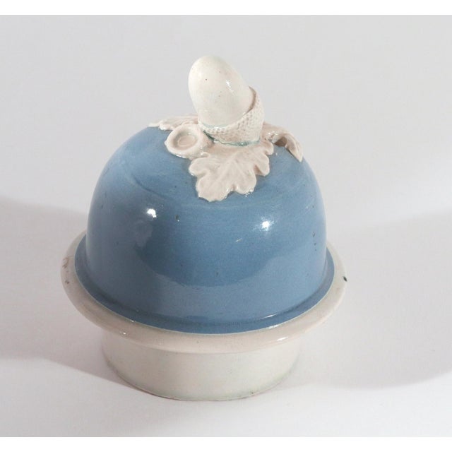 Late 18th Century English Pearlware Blue Slip Coffee Pot & Cover, Staffordshire or Yorkshire For Sale - Image 11 of 12