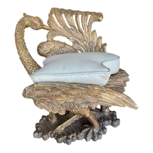 Vintage Italian Carved and Giltwood Grotto Chair