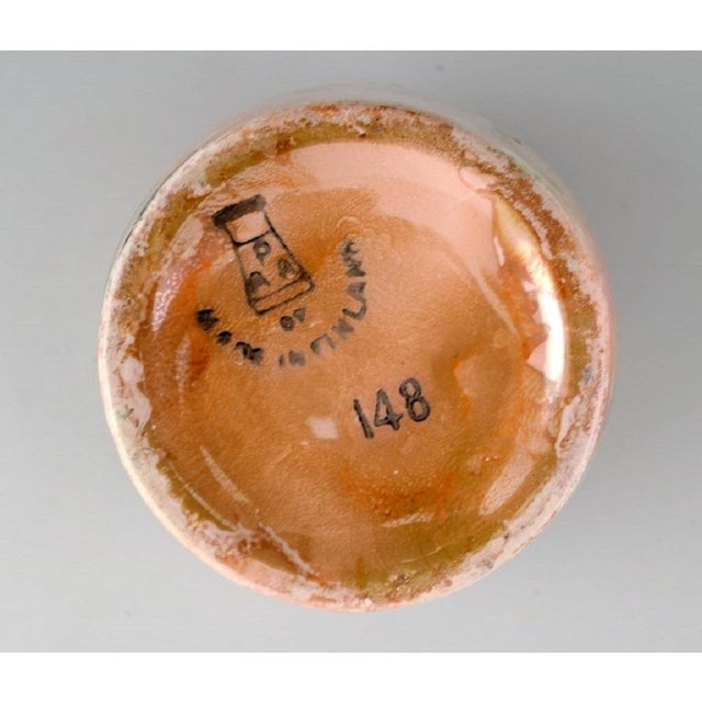 Art Deco Vase in Marbled Glazed Faience from Arabia, Finland, 1920s For Sale - Image 7 of 8
