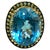 Bochic "Orient" Vintage Multi Citrine & Blue Topaz Ring Set 18K & Silver For Sale - Image 9 of 10