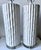 Ceramic 'Faux Bamboo' Lamps-Glass Bases-Pair For Sale - Image 4 of 9