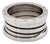 Mid 20th Century Bvlgari B.zero1 Four-Band Ring in 18k White Gold w/Cert Size 6.5 / EU 54 For Sale