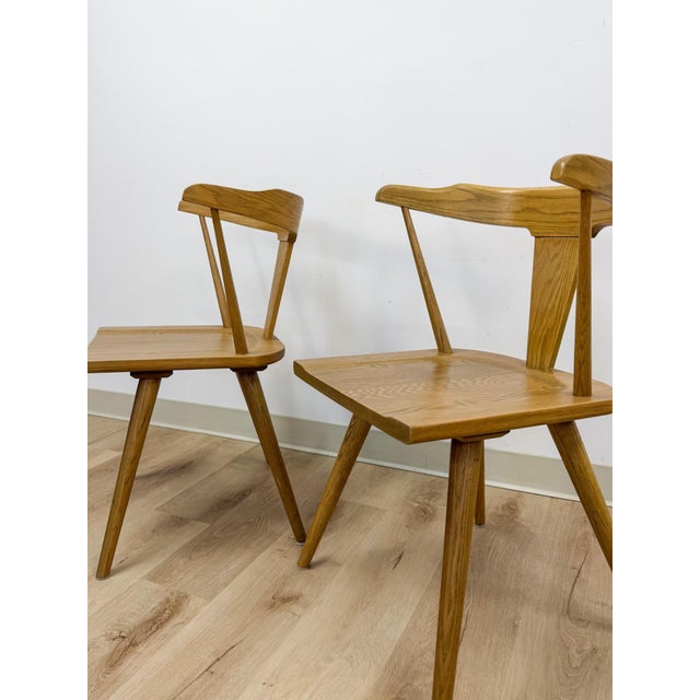 Modern MCM Style Windsor Chair Pair Mortise Tenon Joinery Dining Accent For Sale - Image 4 of 13