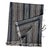 2000 - 2009 4 Ply Thai Silk Fabric in Steel Gray With Plum, Amethyst and Navy Blue Stripe, 2.67 Yards For Sale - Image 5 of 8