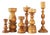 Scandinavian Wooden Candleholders, Set of 6 For Sale