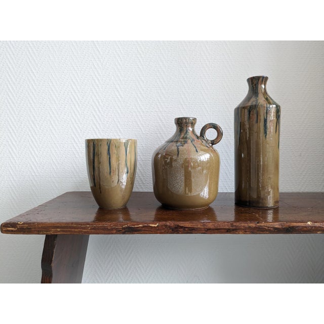 Studio Ceramic Vases, Italy, 1970s, Set of 3 For Sale - Image 10 of 12