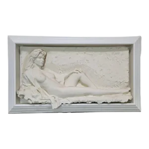 Bill Mack 3d Figural "Fascination" Nude Wall Sculpture, Large