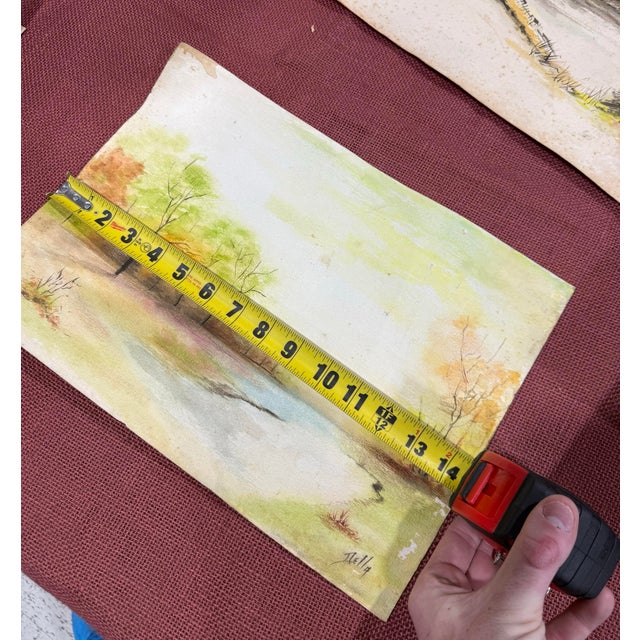 1950s Della Watercolor/ Pastel 1950s Loose Signed For Sale - Image 5 of 5