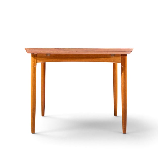 Kurt Ostervig Kurt Østervig Style Mid Century Danish Teak Hidden Leaf Dining Table For Sale - Image 4 of 10