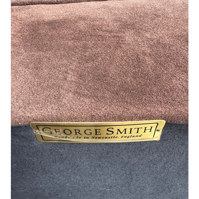 Animal Skin George Smith Suede Laidback Arm Chair For Sale - Image 7 of 7