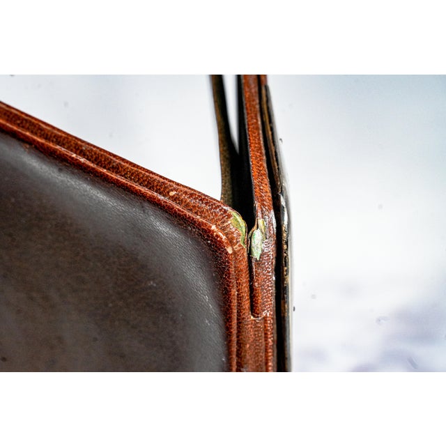 Handsome Antique Victorian Leather Sterling Silver Money Wallet Card Case For Sale - Image 14 of 16