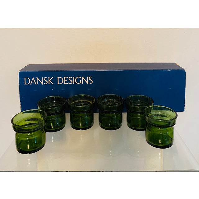 Jens Quistgaard Dansk Designs Ltd. Emerald Green Votives With Box Set