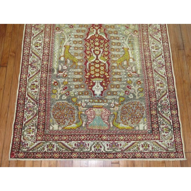 Early 20th Century Zabihi Collection Animal Motif Turkish Pictorial Rug - 4'4" x 7' For Sale - Image 4 of 6