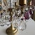 1920s Beautiful 5-arm French Girandole crystal candelabra with purple accents // table chandelier // brass and crystal candle holder // amethyst For Sale - Image 4 of 12