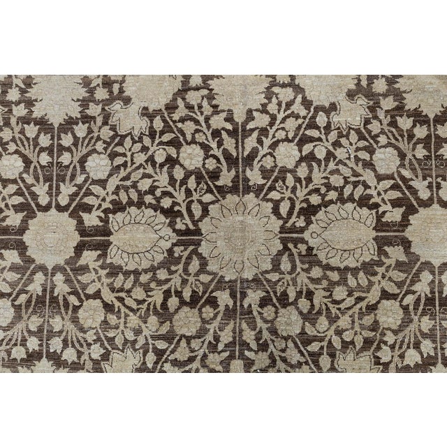 Early 21st Century Traditional Antique-Inspired Beige Rug "Sepia Arabesque" by Doris Leslie Blau For Sale - Image 5 of 7