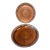 Vintage English Silver Plate & Mahogany Wine Bottle Coasters For Sale