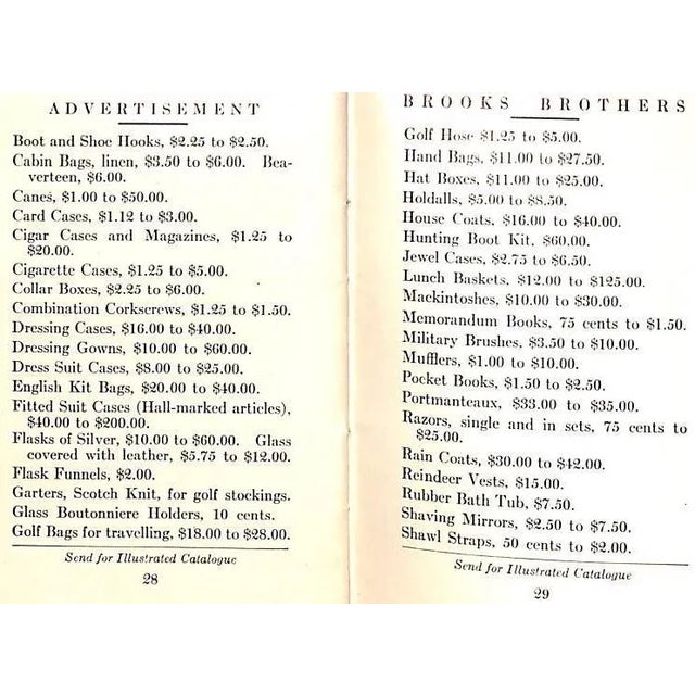 Paper Brooks Brothers Customs Regulations a Companion Book "Going to Europe" 1911 For Sale - Image 7 of 10